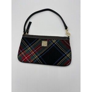 Dooney & Bourke Tartan Plaid Slim Wristlet Clutch Wallet  8 x  4 1/2